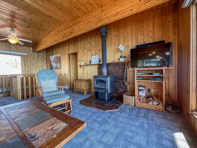 Enjoy the wood stove on cold winter nights.