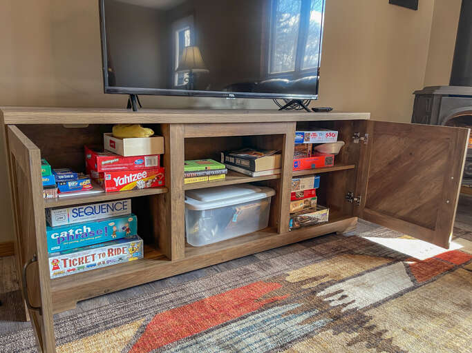 Youll find games for all ages in the entertainment center