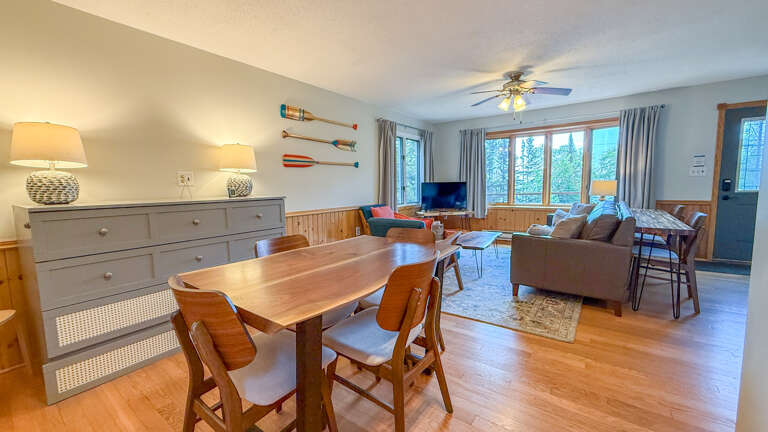 Dining area with seating for four.