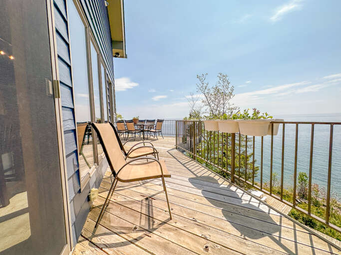 Main level deck off of the living room.