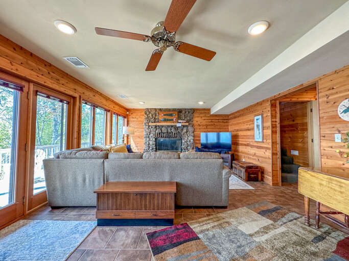 Lower level living room.