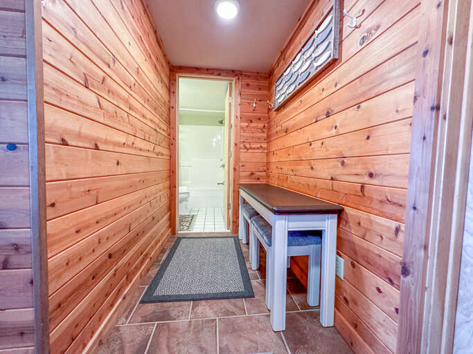 Hallway between Bedroom 3 and the second full bathroom.