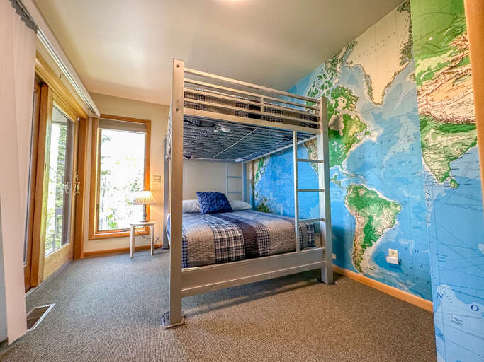 Bedroom 2 has a full over full bunkbed.