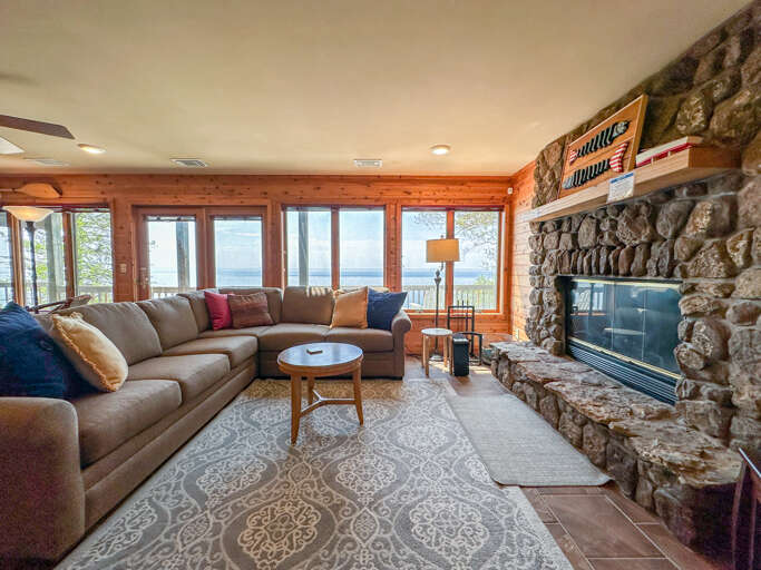 Lower level living room.