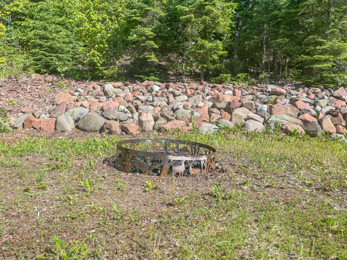Enjoy a fire and roast marshmallows at the fire ring