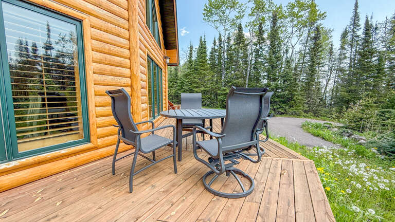 Deck seating.
