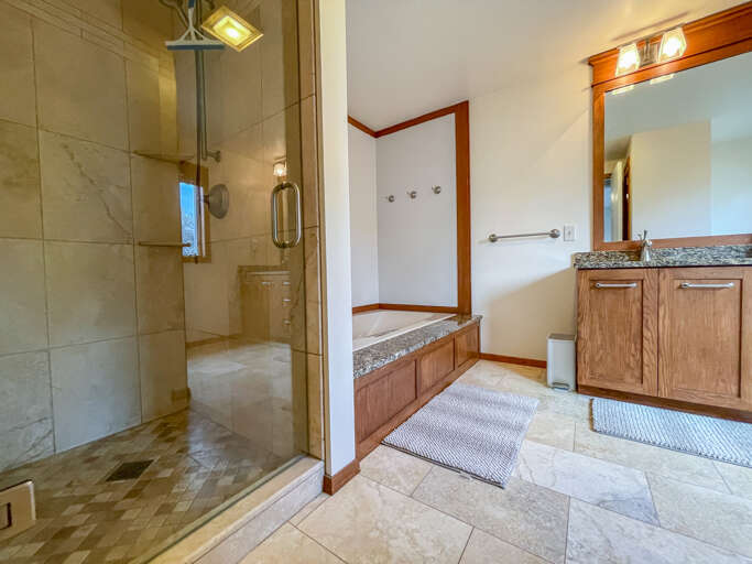 Bathroom attached to Bedroom 1.