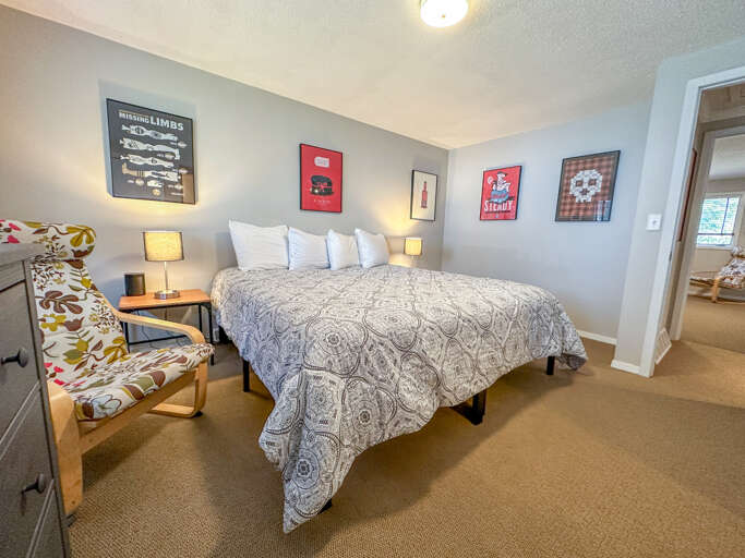 Bedroom 1 has a king bed.