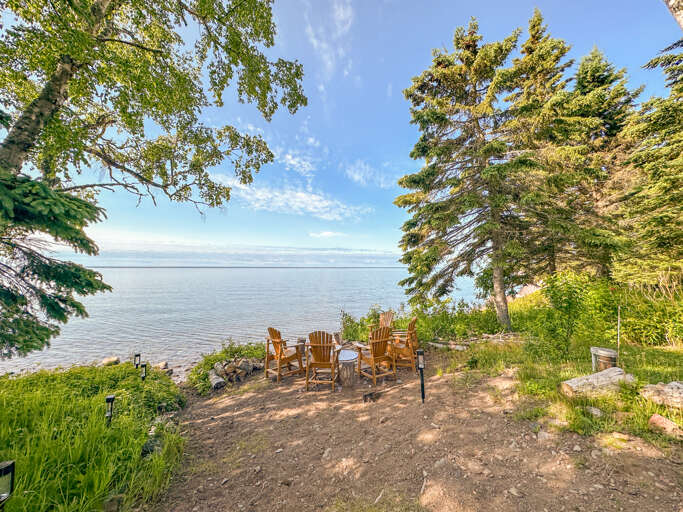 Just across the street is the private shoreline area.
