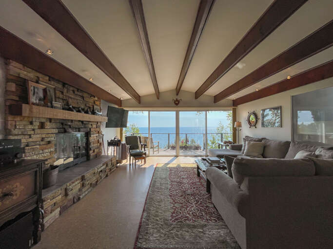 Enjoy lake superior views right from the couch.
