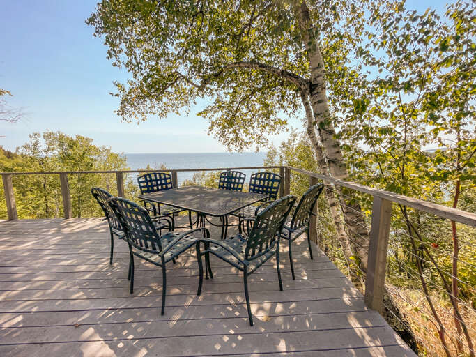 Enjoy a meal outside on a beautiful day.