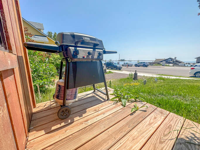 Step outside and enjoy a summertime BBQ on the gas grill.