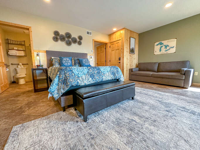 This is a studio, but the space is quite large and comfortable for four guests.