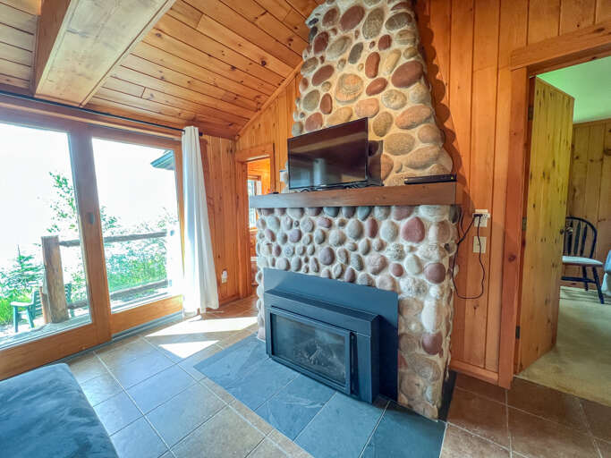 Gas fireplace in the living room