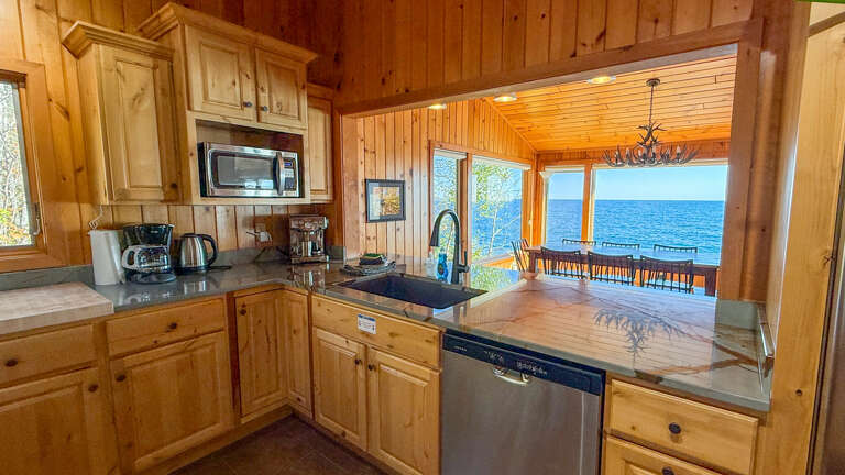 Lake Superior views from the kitchen