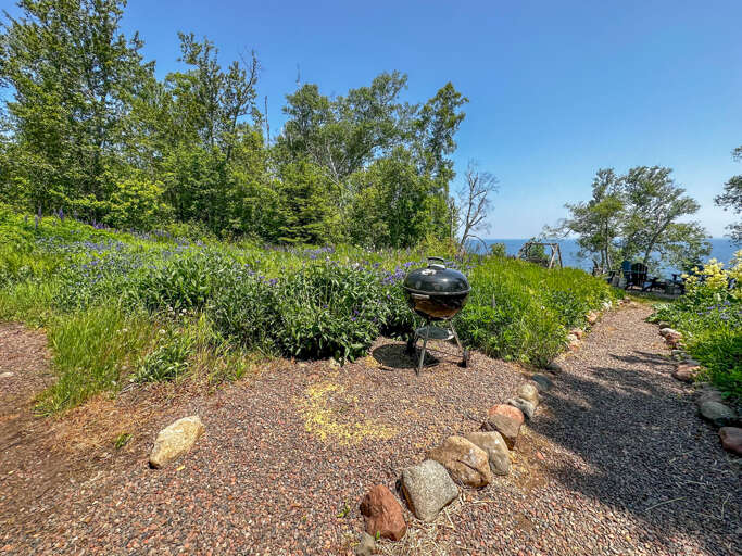 BBQ area shared with Lakeside cabin.