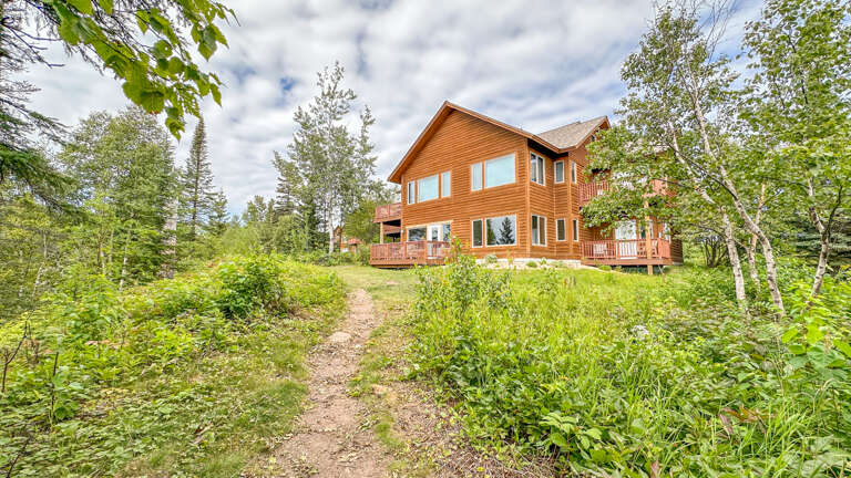 The trail winds past every building on the property.
