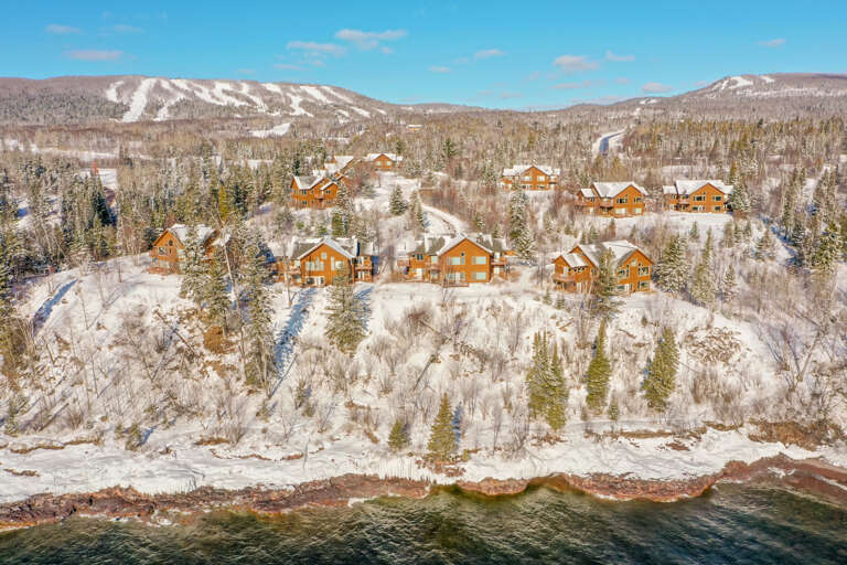 Situated at the bottom of Ski Hill Road in Lutsen, MN, this charming area provides easy access to all that the Lutsen Mountains have to offer
