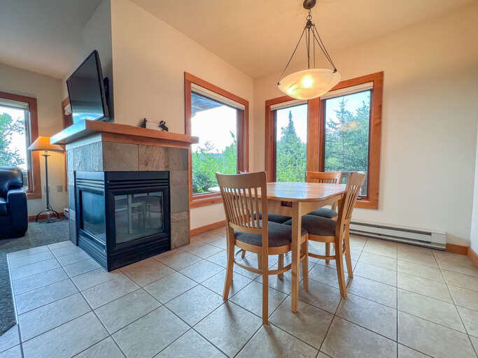 Enjoy a home-cooked meal at the dining room table