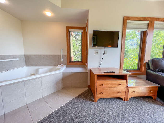 Enjoy your private in room jetted tub