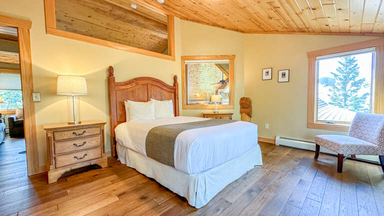 Bedroom 2 is on the upper level.