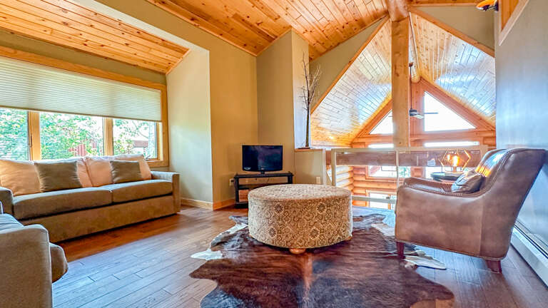 Family room in the upper level loft area.