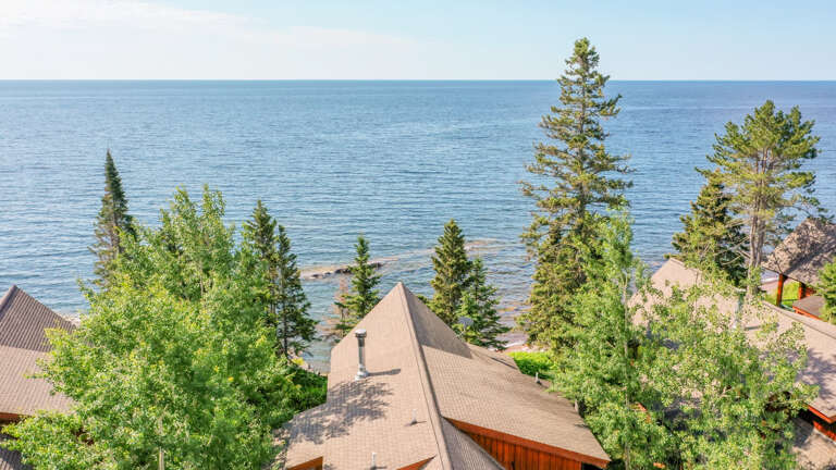 Just steps away from Lake Superior.