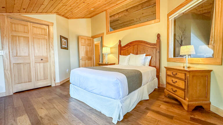 Bedroom 2 has a queen bed.