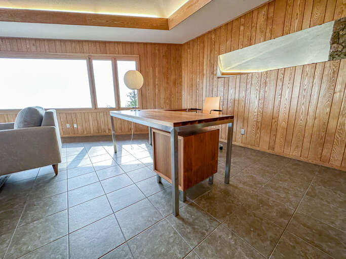 Desk/workstation in the living room.