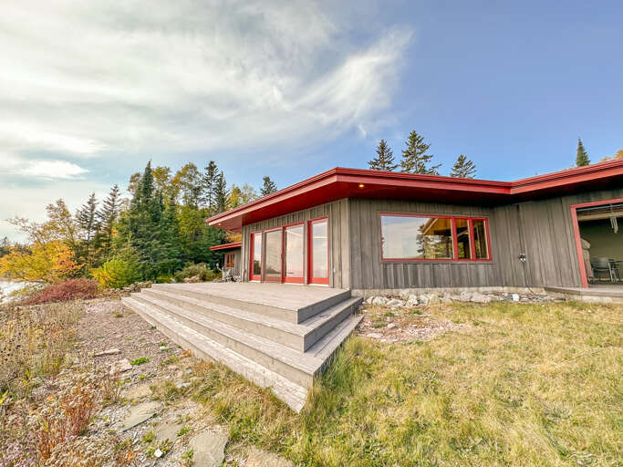 Back lake-facing patio.