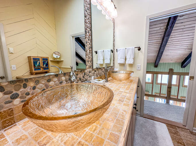 Double Sinks in Upper Level Bathroom