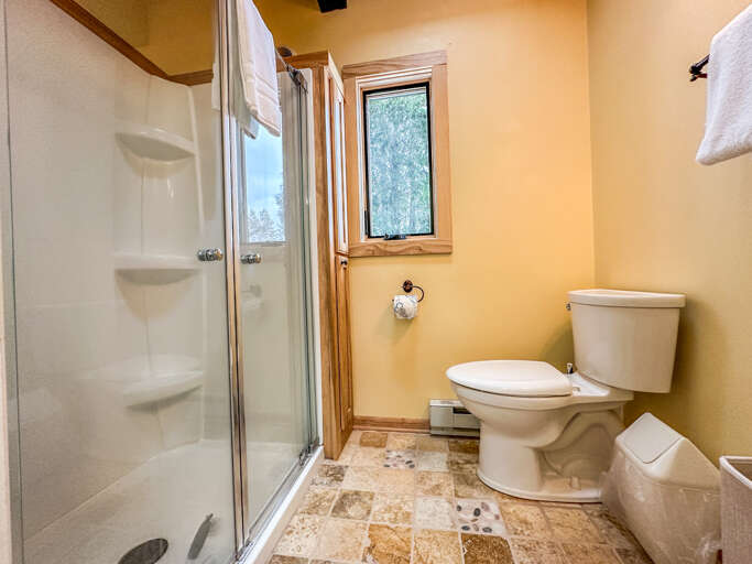 Shower in the Upper Level Bathroom