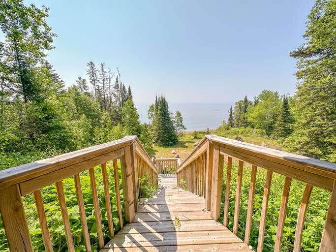 Take the Stairs Down to the Shoreline and Yard