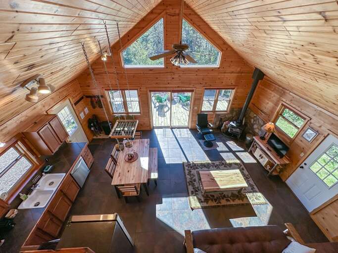 The open-layout living area is great for families. The open-layout living area is great for families.