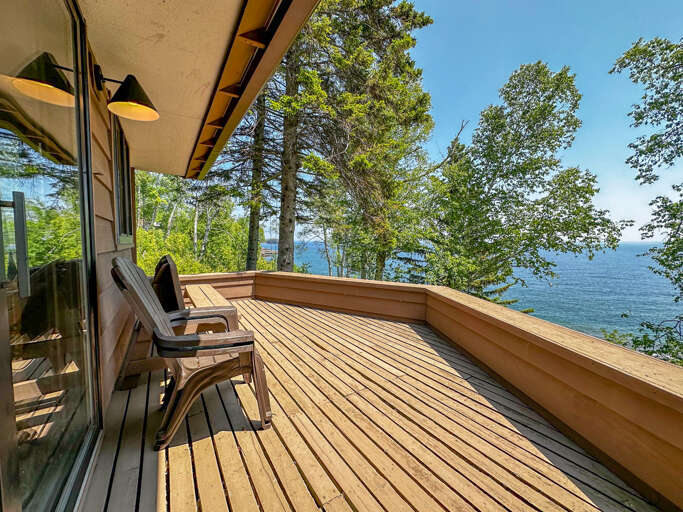 Views of Lake Superior from the deck.