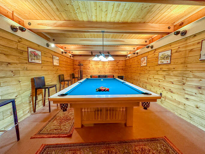 Enjoy a game of pool with friends and family.