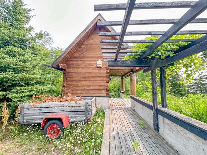 Just a short walk away you will find the private sauna building.
