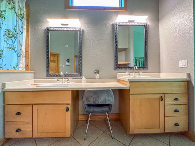 Spacious vanity in Bedroom 1.