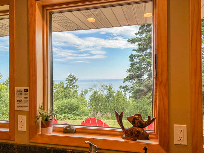 Views from the window above the sink.