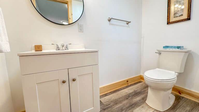 Half bathroom located on the main level.