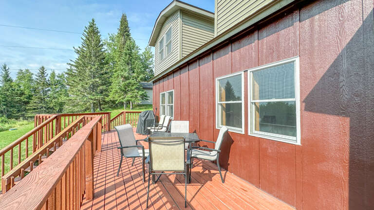 Seating area on the deck.