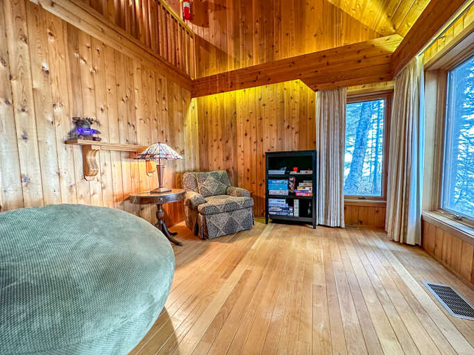 Den with bonus bean bag sleeper.