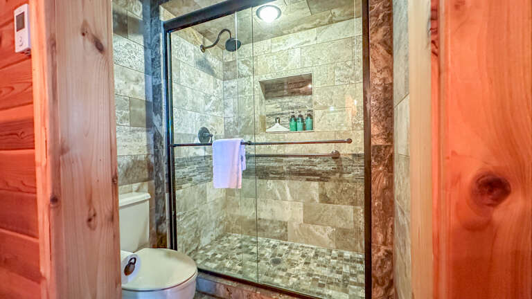 Bathroom 3 has a walk-in shower.