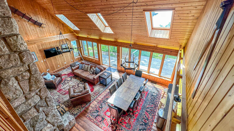 Indulge in Lake Superior views from the wall to wall windows that lead out to a lake-facing deck.