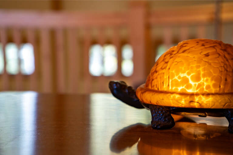 Soft glowing decorative lamp.