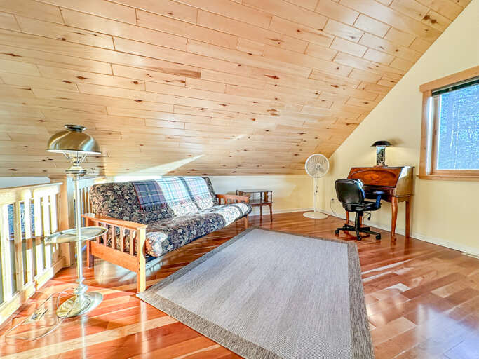 The loft above the living area.