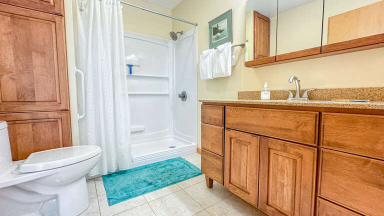 Bathroom attached to Bedroom 1.