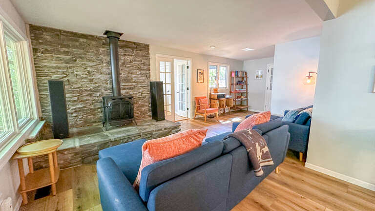 Gas Fireplace in the Family Room