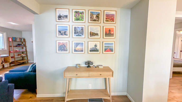 The house is decorated with art from ten local artists including original paintings, weavings, and prints.