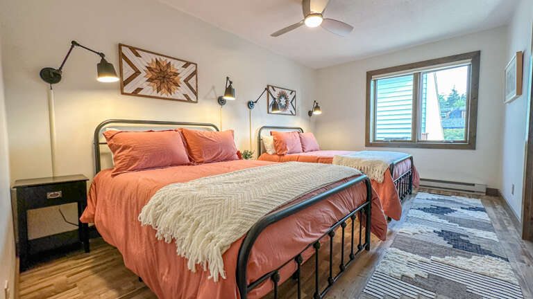 Bedroom 3 has two double beds. Bedroom 3 has two double beds.